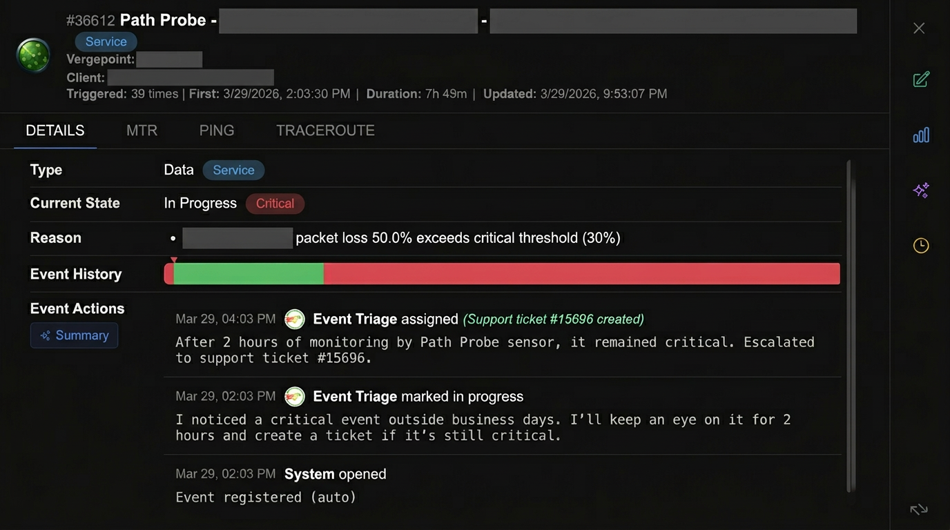 Automated Event Triage
