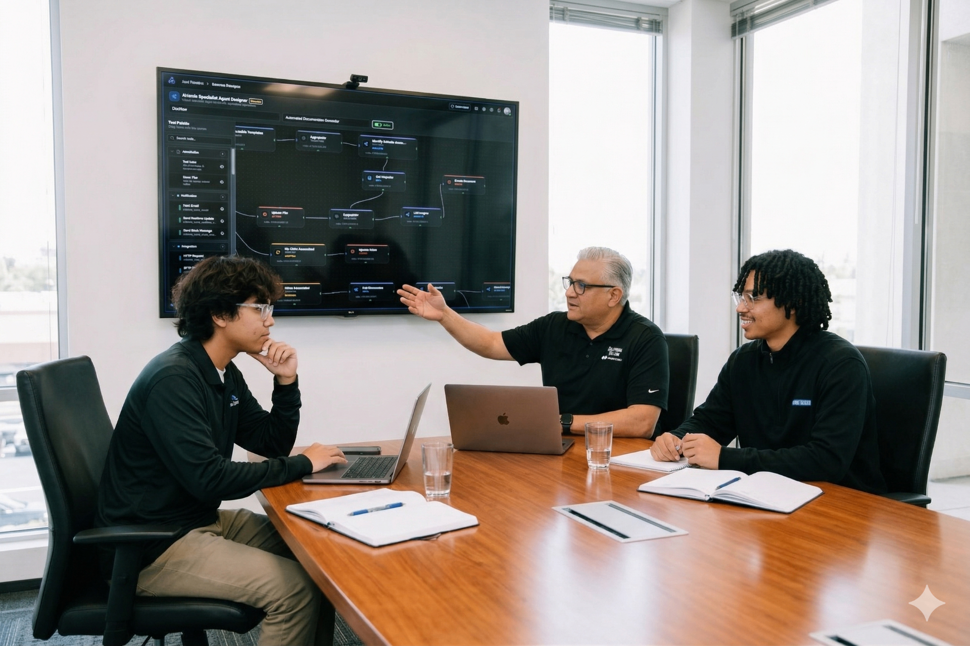 California Telecom team in a strategy meeting