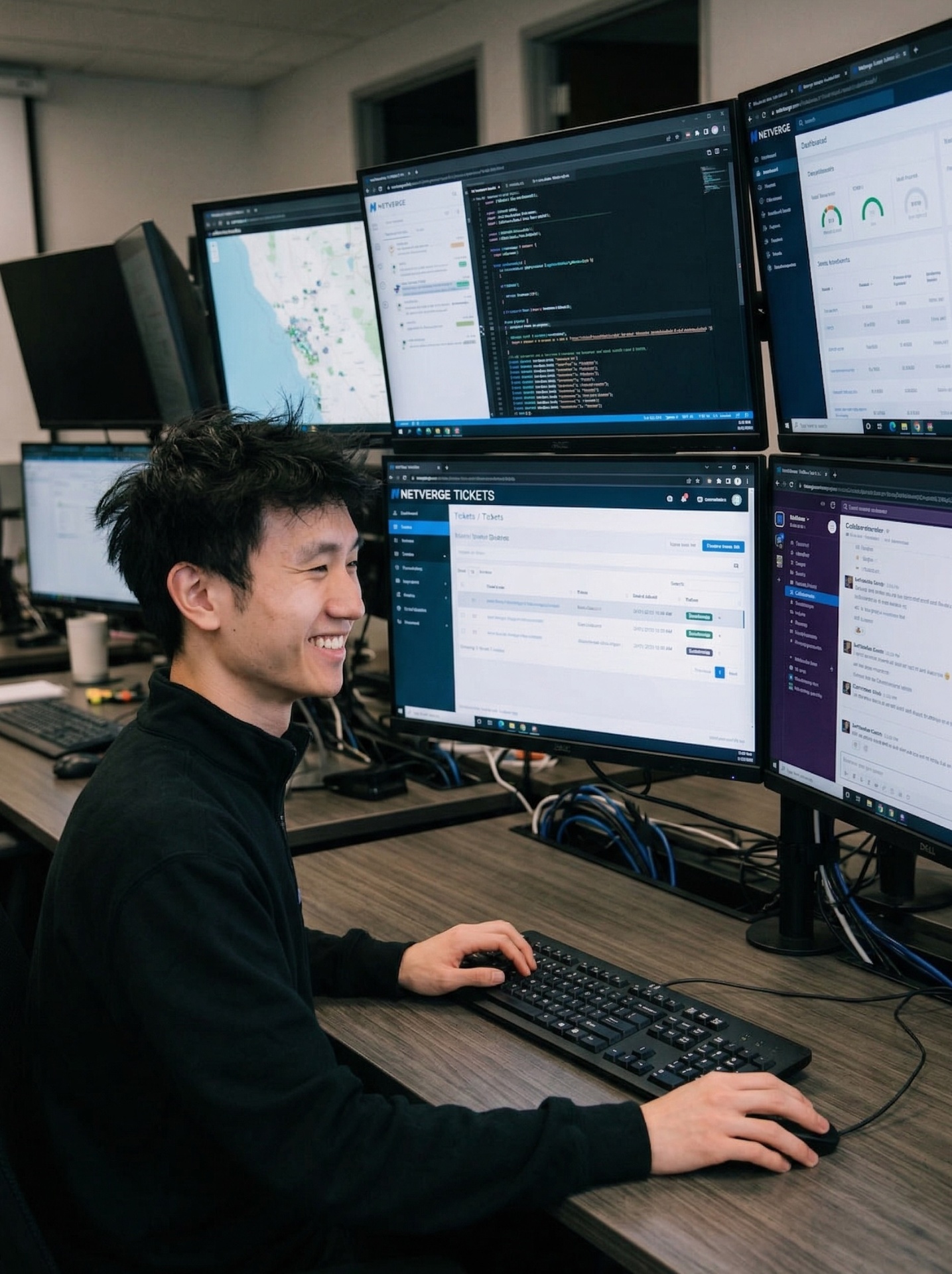 Tyler monitoring networks on multiple screens