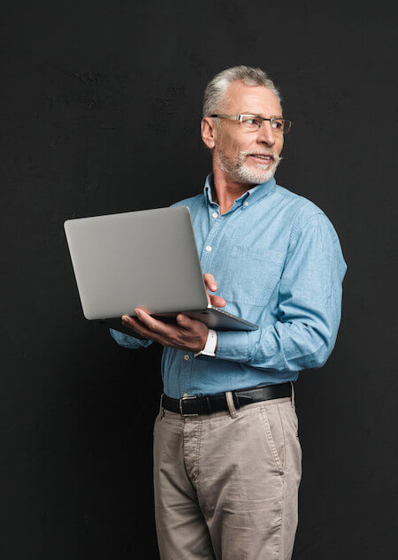 Man working with computer